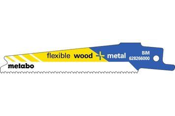Сабельное полотно по дереву и металлу Metabo Flexible Wood + Metal 100 мм S 522 BEF, 5 шт 628266000 фото