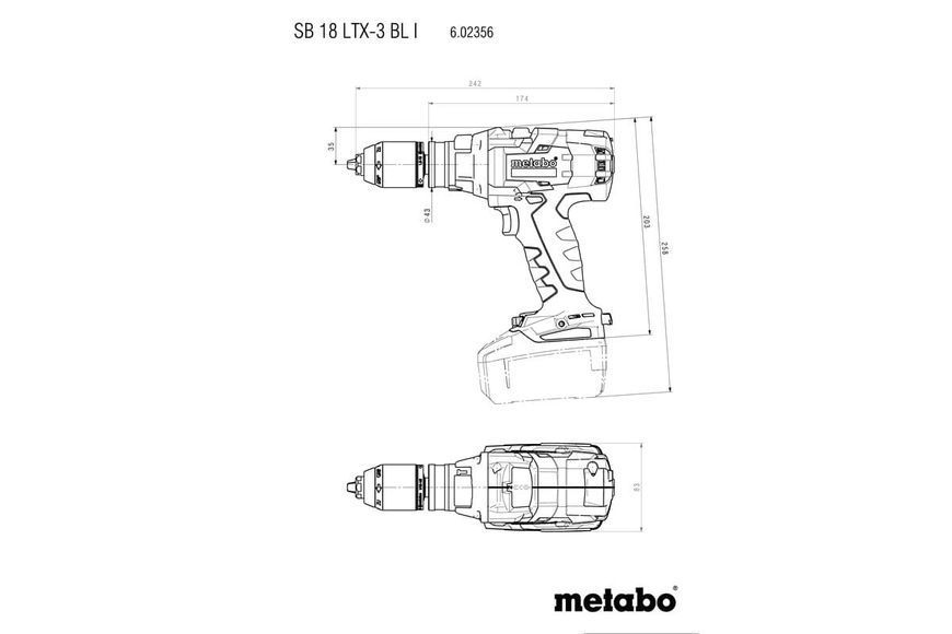 Аккумуляторный ударный шуруповерт Metabo SB 18 LTX-3 BL I Каркас MetaLoc 602356840 фото