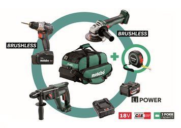 Комплект акумуляторних інструментів BS&nbsp;18&nbsp;BL&nbsp;Edition + W 18 L BL 9-125 + KH 18 LTX 24 UA602217840 фото