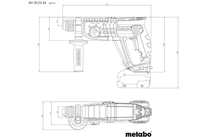 Аккумуляторный перфоратор Metabo KH 18 LTX 24 2х5.2 Ач 601712650 фото