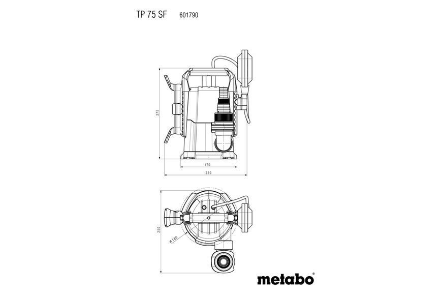Занурювальний насос для чистої води Metabo TP 75 SF 601790000 фото
