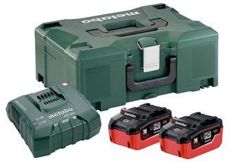 Комплект акумуляторних батарей Metabo 2*6.2 Аг LiHD + MetaLoc 685105000 фото