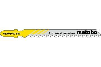 Лобзиковое полотно по дереву Metabo Fast Wood Premium 74 мм T 144 DF, 5 шт 623976000 фото