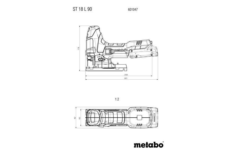 Аккумуляторный лобзик Metabo ST 18 L 90 каркас 601047850 фото
