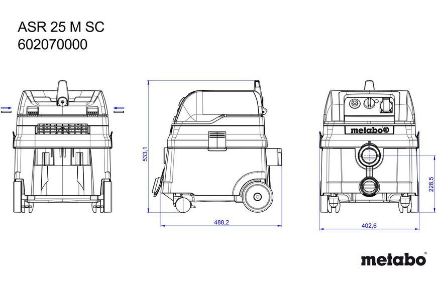 Пилосос Metabo ASR 25 M SС 602070000 фото