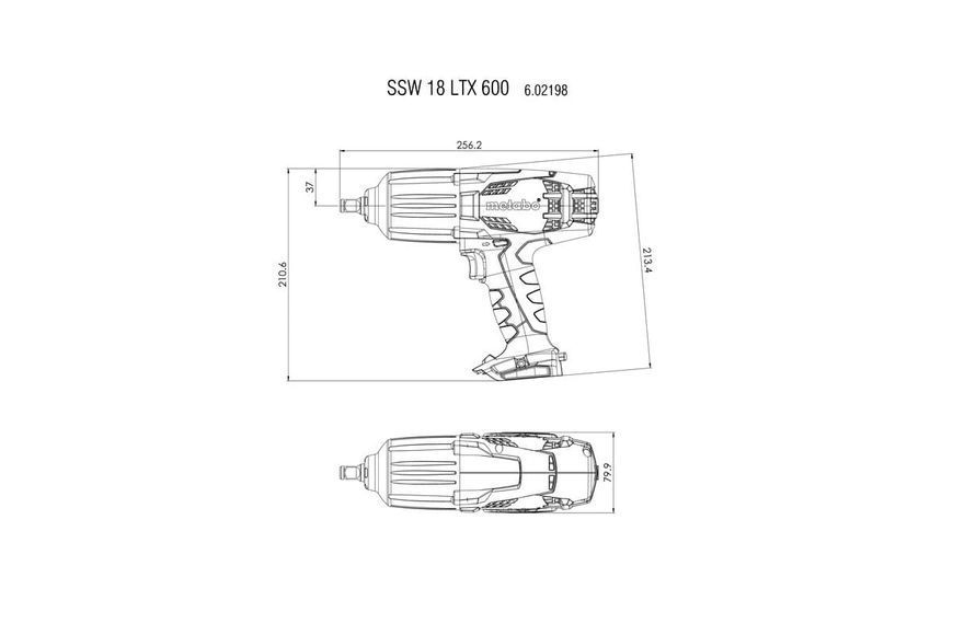 Аккумуляторный ударный гайковерт Metabo SSW 18 LTX 600 2х4.0 Ач 602198500 фото