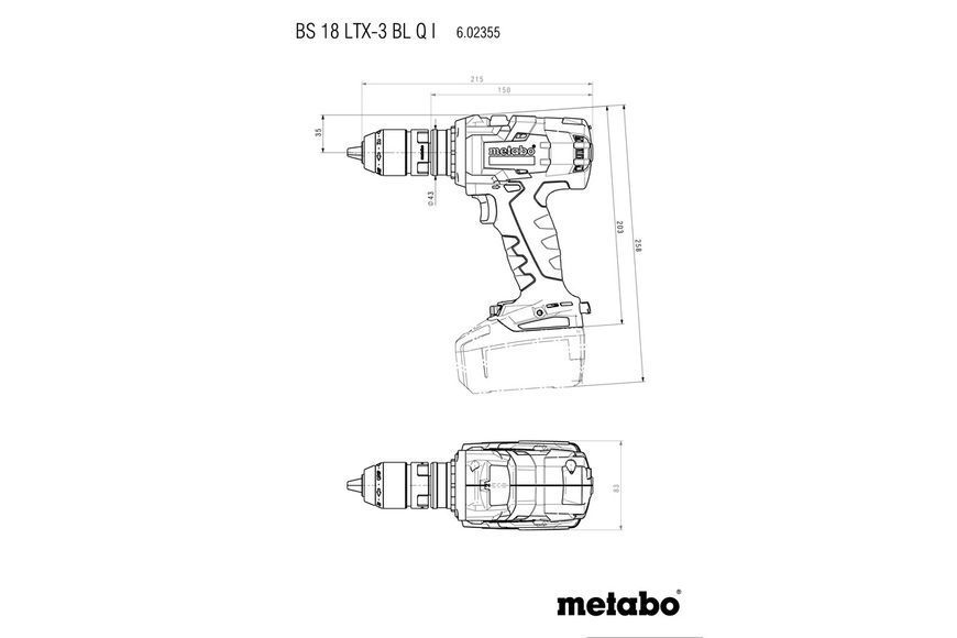 Аккумуляторная дрель-шуруповерт Metabo BS 18 LTX-3 BL Q I 2X5.5AH LIHD 602355620 фото