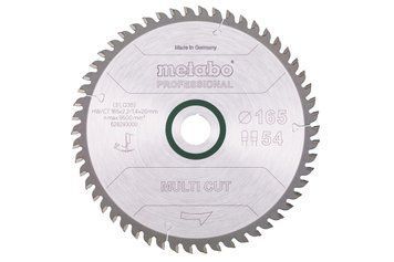 Пиляльний диск Metabo PROFESSIONAL, по мультиматеріалам 165x20x2.2, 54 зуба 628293000 фото