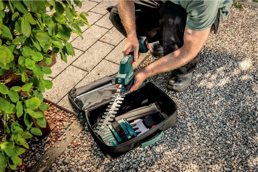 Акумуляторні ножиці для кущів та трави Metabo PowerMaxx SGS 12 Q каркас 601608850 фото
