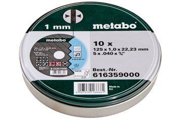 Набір відрізних кругів Metabo 125 мм 10 штук 616359000 фото