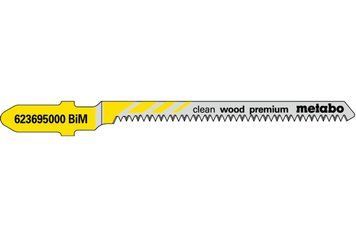 Лобзикове полотно по дереву Metabo Clean Wood Premium 57 мм T 101 AOF, 5 шт 623695000 фото