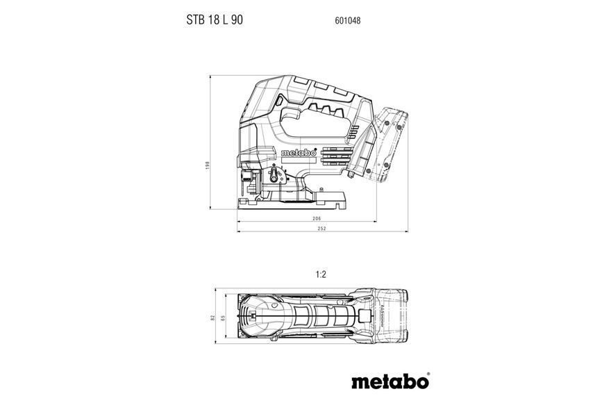 Аккумуляторный лобзик Metabo STB 18 L 90 каркас 601048850 фото