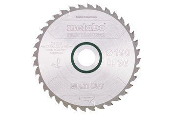 Пиляльний диск Metabo по мультиматеріалам 190x30x2.2, 36 зубів 628075000 фото
