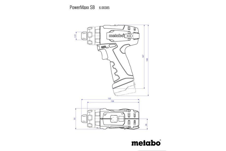 Аккумуляторный ударный шуруповерт Metabo PowerMaxx SB Basic Set 600385960 фото