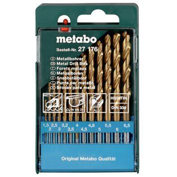 Набор сверл по металлу Metabo HSS-TiN 13 предметов 627176000 фото