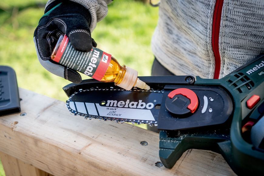 Акумуляторна ланцюгова пила Metabo MS 18 LTX 15 каркас + телескопічна ручка 691229000 фото