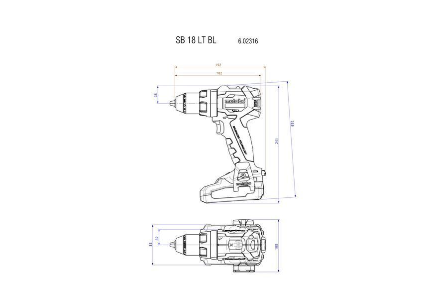 Ударная аккумуляторная дрель-шуруповерт Metabo SB 18 LT BL 2*5.2 Ач UA602316840 фото