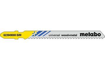 Лобзиковое полотно по дереву Metabo Universal Wood + Metal 90 мм T 111 HF, 5 шт 623949000 фото