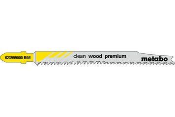 Лобзиковое полотно по дереву Metabo Clean Wood Premium 93 мм T 308 BF, 5 шт 623999000 фото