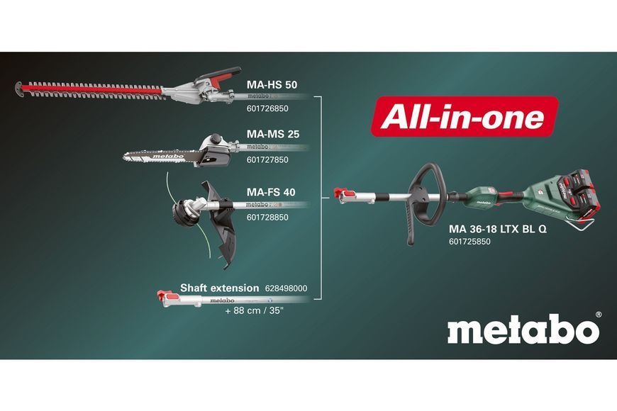 Акумуляторний багатофункціональний привід Metabo MA 36-18 LTX BL Q каркас 601725850 фото