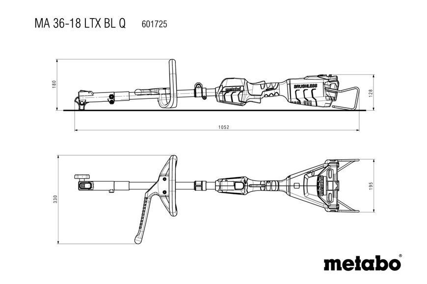 Акумуляторний багатофункціональний привід Metabo MA 36-18 LTX BL Q каркас 601725850 фото