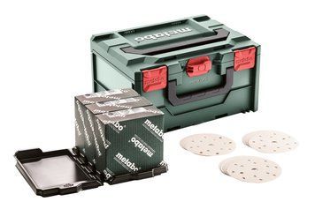 Набор шлифовальной бумаги на липучке для окрашенных поверхностей Metabo Multi-hole 150 мм, 150 шт в кейсе 626755000 фото