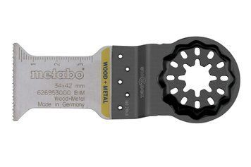 Пиляльне полотно по дереву та металу для мультиінструменту Metabo Starlock BIM 34х42 мм, 5 шт 626954000 фото