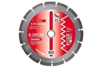 Сегментний алмазний диск для твердих матеріалів Metabo Classic 230 мм 628176000 фото