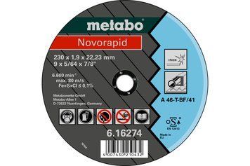 Відрізний круг Metabo Novorapid 230x1.9x22.2 Inox 616274000 фото