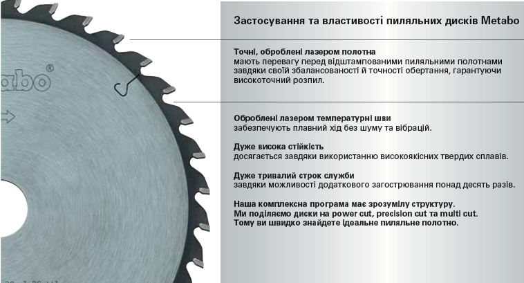 Пиляльний диск Metabo CLASSIC по дереву 400x30x3.5, 28 зубів 628018000 фото