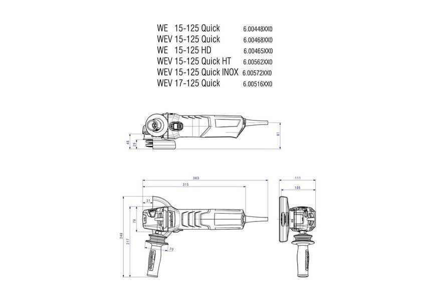 Болгарка Metabo WE 15-125 Quick 600448000 фото
