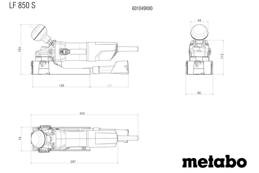 Фрезер для зняття лаку Metabo LF 850 S в кейсі 601049500 фото