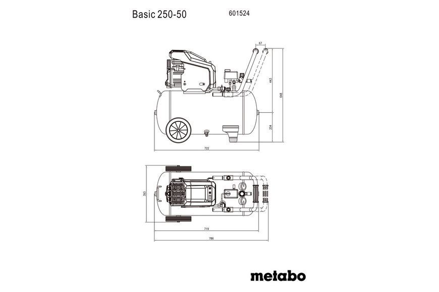 Компресор Metabo Basic 250-50 601524000 фото