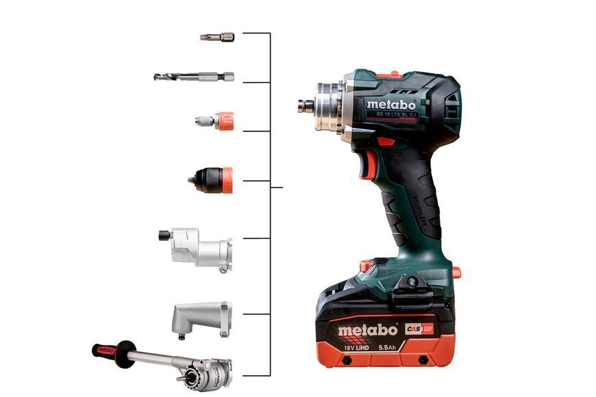 Аккумуляторная дрель-шуруповерт Metabo BS 18 LTX BL Q I 2х5.5 Ач + PowerX3 602359770 фото