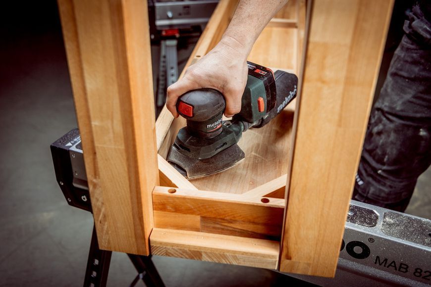 Акумуляторна вібраційна шліфувальна машина Metabo PowerMaxx SRA 12 BL SET каркас в кейсі 602036920 фото