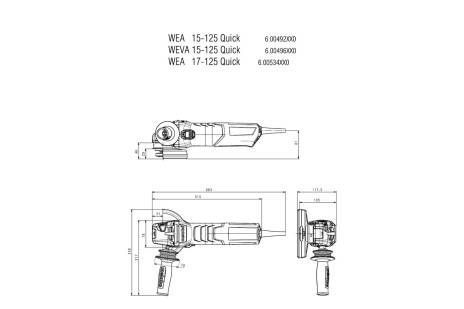 Болгарка Metabo WE 19-125 Quick M-Brush 613105000 фото