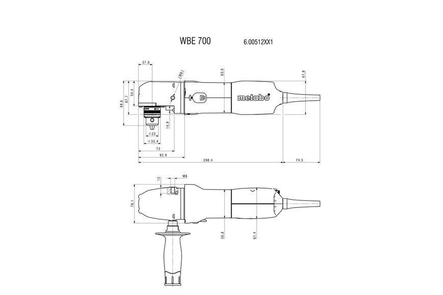 Кутовий дриль Metabo WBE 700 600512000 фото