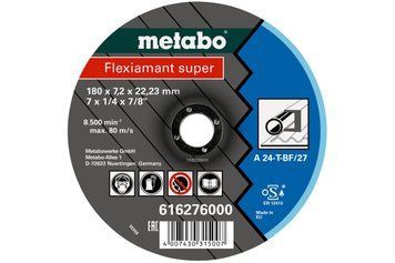 Зачисний круг по сталі Metabo Flexiamant Super 180x7.2x22.23 616276000 фото