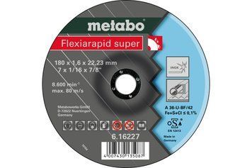 Відрізний круг Metabo Flexiarapid Super 180 x 1,6 x 22.2 Inox HydroResist увігнутий 616227000 фото