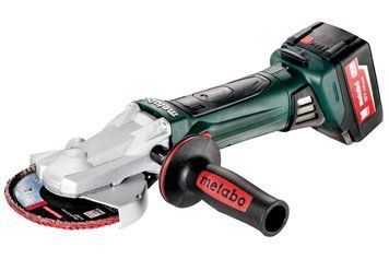 Аккумуляторная болгарка Metabo с плоским редуктором WF 18 LTX 125 Quick 2х5.2 Ач 601306500 фото