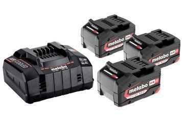 Комплект акумуляторних батарей Metabo Li-Power 18 В 3х5.2 Аг з зарядним пристроєм 685048000 фото