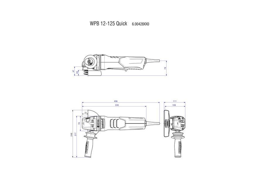 Болгарка Metabo WPB 12-125 Quick 600428000 фото