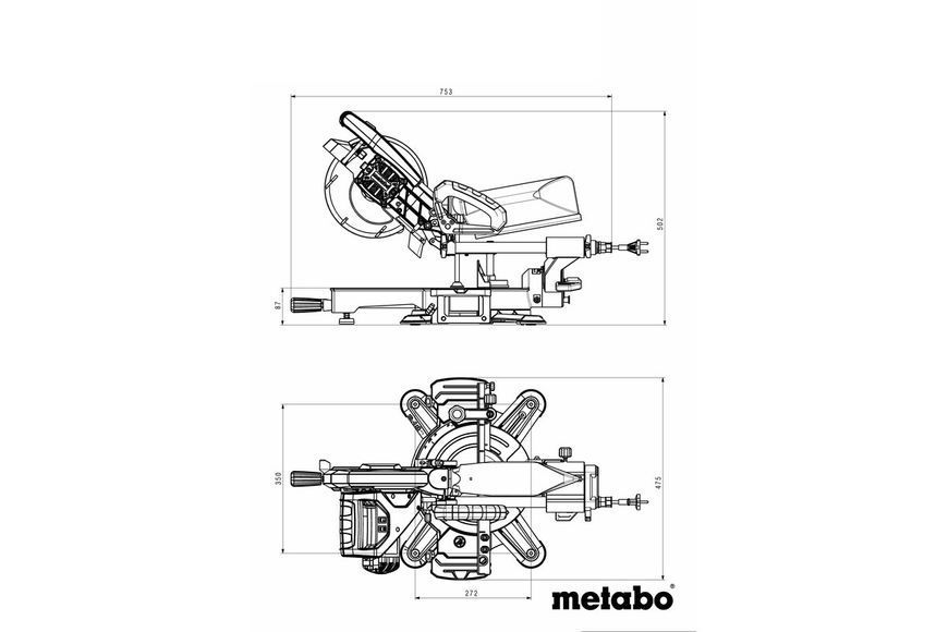 Торцювальна пила з протяжкою Metabo KGSV 216 M 619261000 фото