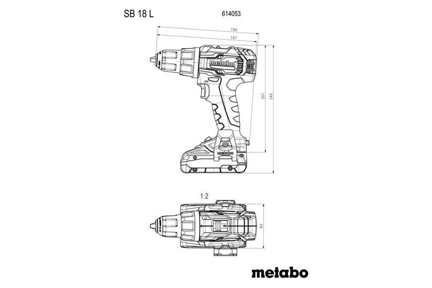 Аккумуляторная ударная дрель-шуруповерт Metabo SB 18 L 2х2.0 Ач 614053500 фото