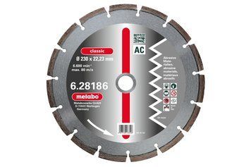 Сегментний алмазний диск для абразивних матеріалів Metabo Classic 230 мм 628186000 фото