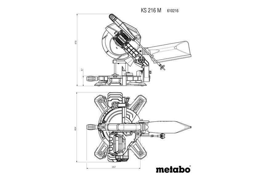 Торцювальна пила Metabo KS 216 M 610216000 фото