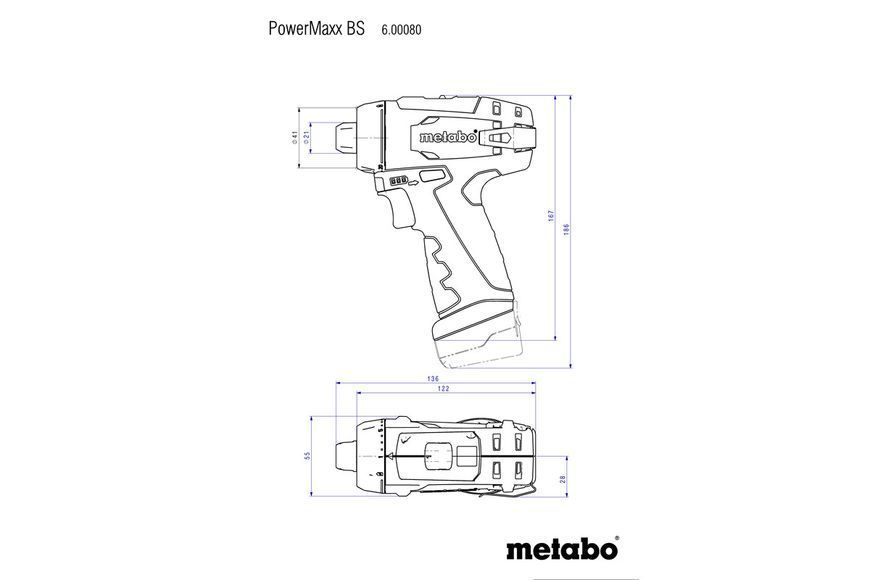Аккумуляторная дрель-шуруповерт Metabo PowerMaxx BS Basic 2х2.0 Ач Mobile Workshop Mini 600080710 фото