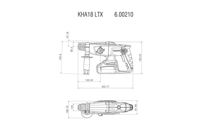Аккумуляторный перфоратор Metabo KHA 18 LTX 2х5.5 Ач 600210660 фото