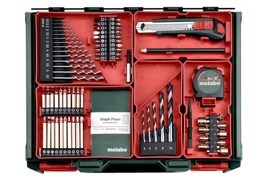 Аккумуляторная дрель-шуруповерт Metabo BS 18 Quick 2х2.0 Ач Mobile Workshop 602217710 фото