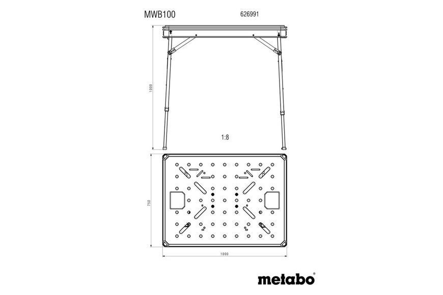 Мультифункциональный стол Metabo MWB 100 626991000 фото